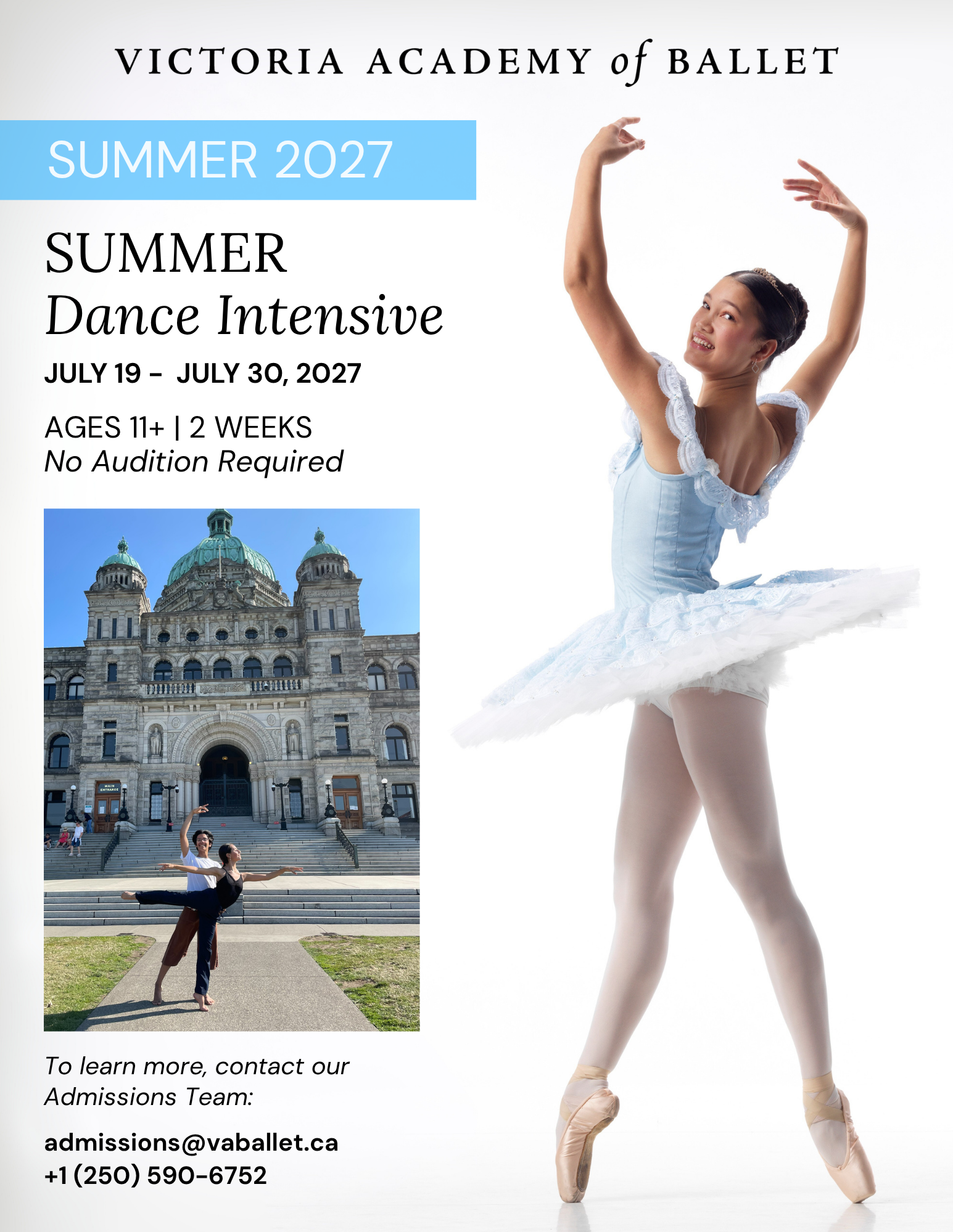 Victoria Academy of Ballet 2027 Summer Dance Intensive